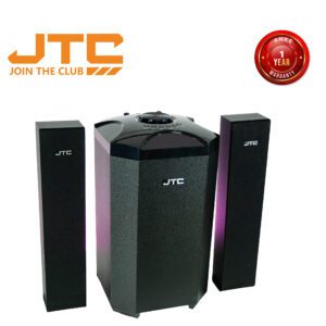 JTC 2.1 Channel Multimedia Speaker System with Free Mic – Powerful Bass & Crystal-Clear Sound